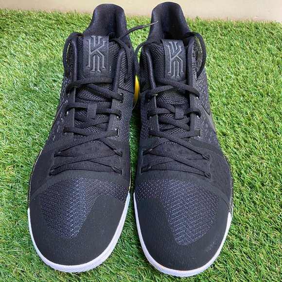 Nike Zoom Kyrie 3 Black Yellow Mens Basketball Shoes Sz 13.5 852395-901 RARE NEW main image 6